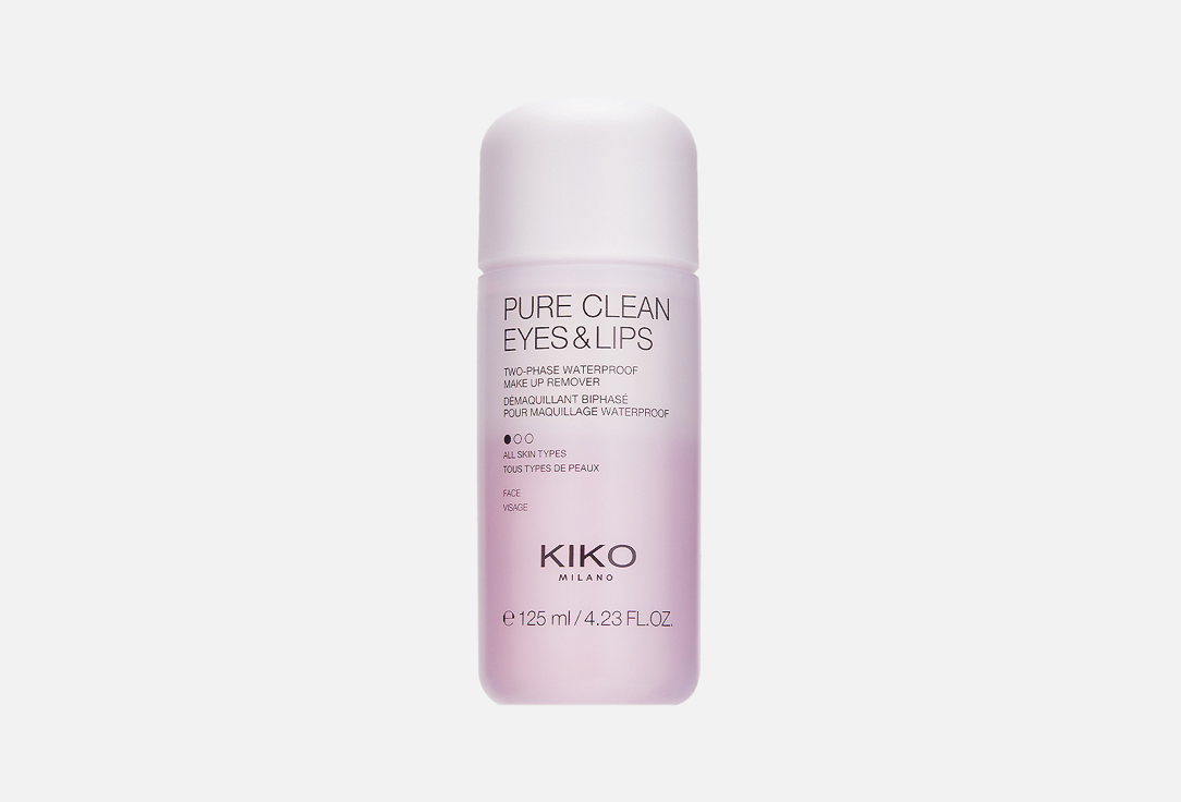 Двухфазная жидкость для снятия макияжа KIKO MILANO PURE CLEAN EYES & LIPS 