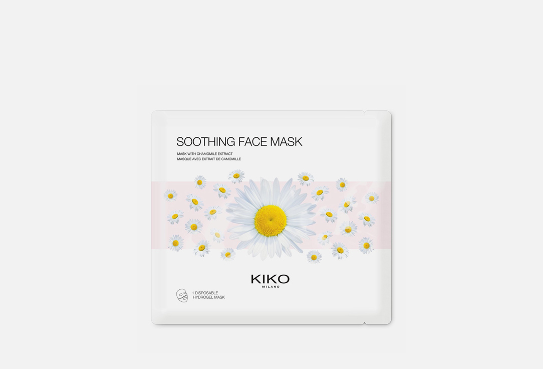 Увлажняющая гидрогелевая маска для лица KIKO MILANO SOOTHING FACE MASK 1 шт уход за лицом celderma маска для лица гидрогелевая с экстрактом молочного белка увлажняющая