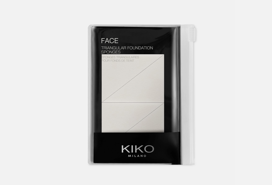 Безлатексные спонжи для точного макияжа KIKO MILANO TRIANGULAR FOUNDATION SPONGES 