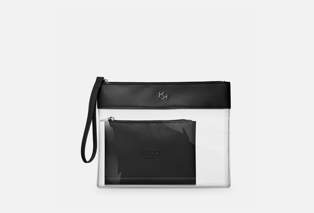 Изображение товара Набор косметичек KIKO MILANO transparent beauty case black 2 в 1