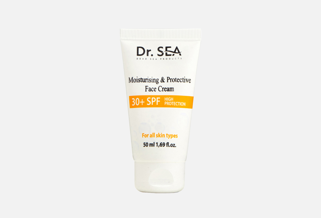 Крем для лица увлажняющий и защитный крем SPF30+  Dr.Sea MOISTURISING & PROTECTIVE FACE CREAM 