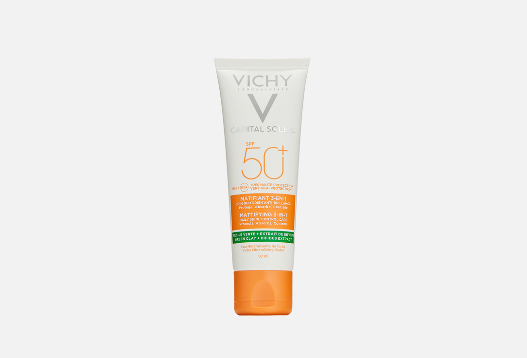 цена Солнцезащитный крем для жирной кожи SPF50+ VICHY Capital Soleil 50 мл