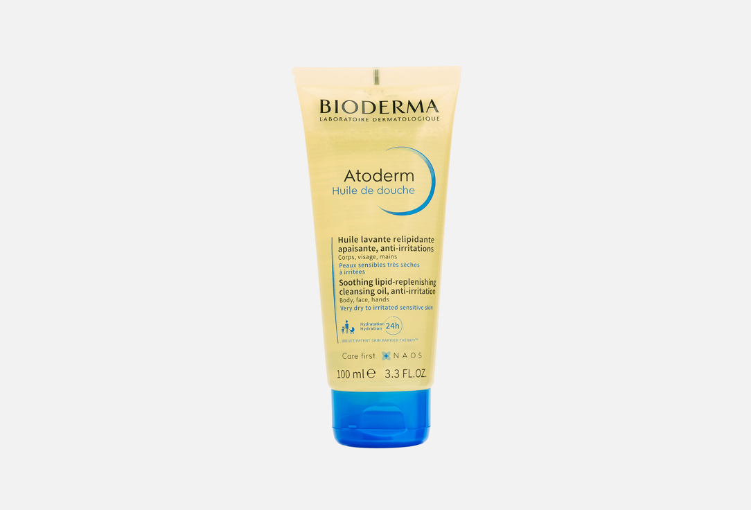Изображение товара Масло для душа Bioderma Atoderm 100 мл увлажнение и уход для всей семьи
