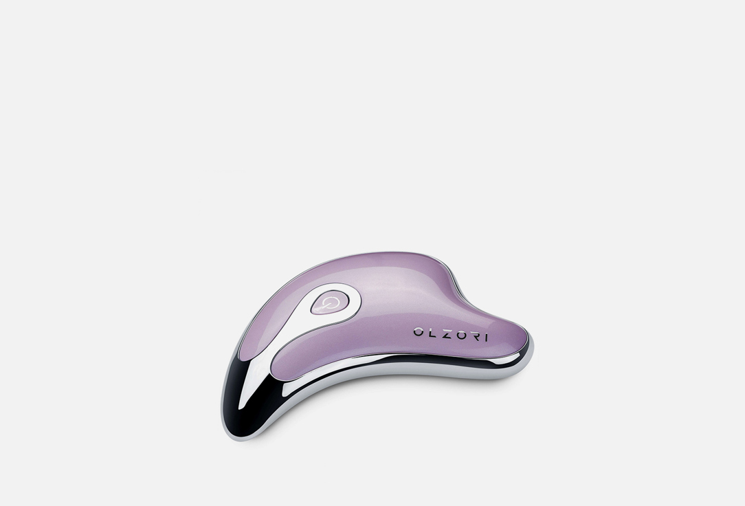 Изображение товара Электромассажер Гуаша Olzori D-LIFT Purple для лица шеи и тела микротоки вибрация нагрев