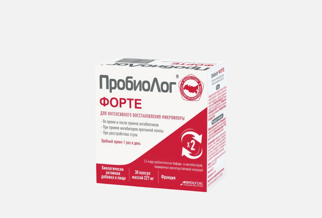

Пробиотик в капсулах ПРОБИОЛОГ, Форте 30 шт