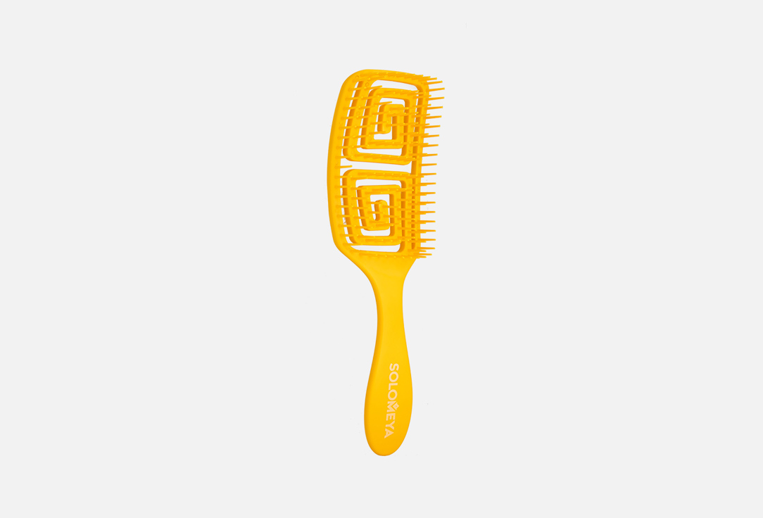 Расческа для сухих и влажных волос с ароматом манго  Solomeya Wet Detangler Brush Rectangular Mango  