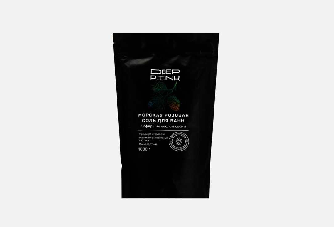 

Морская розовая соль для ванн DEEP PINK, С маслом Сосны 1 кг