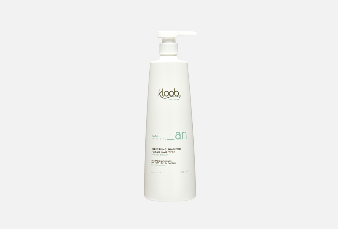 Шампунь питательный для всех типов волос KLOOB PROFESSIONAL Nourishing shampoo for all hair types 1000 мл реконструирующий интенсивно питательный шампунь для волос wonderful rescue shampoo шампунь 1000мл