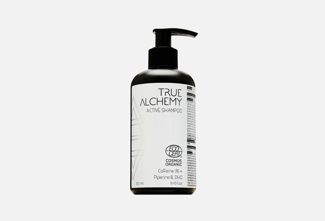 

Активный шампунь TRUE ALCHEMY, Caffeine 1% + Piperine & DHQ 250 мл