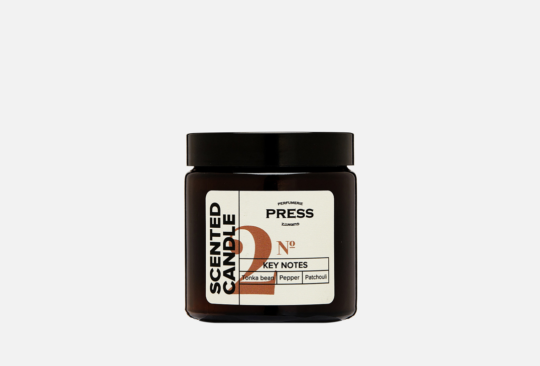 

Свеча ароматическая в стекле PRESS GURWITZ PERFUMERIE, Белый, №2 Black Pepper, Tonka bean, Patchouli 80 мл