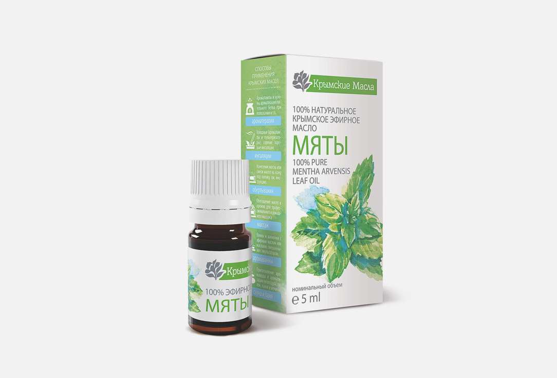 

Эфирное масло Мяты КРЫМСКИЕ МАСЛА, Pure Mint Essential Oil 5 мл