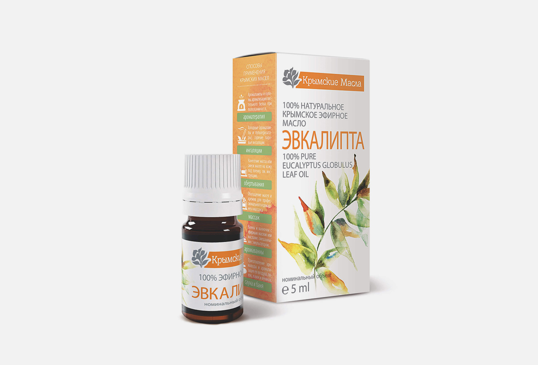 

Эфирное масло Эвкалипта КРЫМСКИЕ МАСЛА, Pure Eucalyptus Essential Oil 5 мл