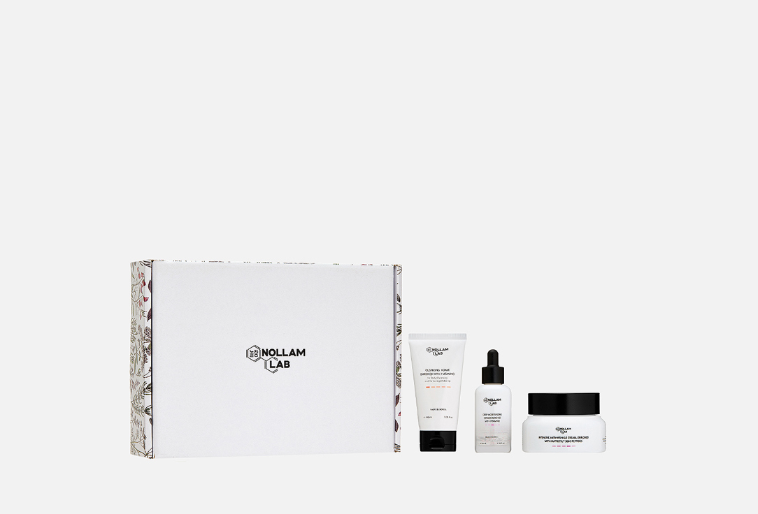 Изображение товара Подарочный набор против морщин NOLLAM LAB Пенка, Сыворотка и Крем против морщин