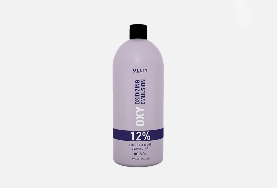 Окисляющая эмульсия 12% 40vol. OLLIN PROFESSIONAL Oxidizing Emulsion 1000 мл hair company oxidant emulsion 40vol 12% окислительная эмульсия 40vol 12% 1000 мл