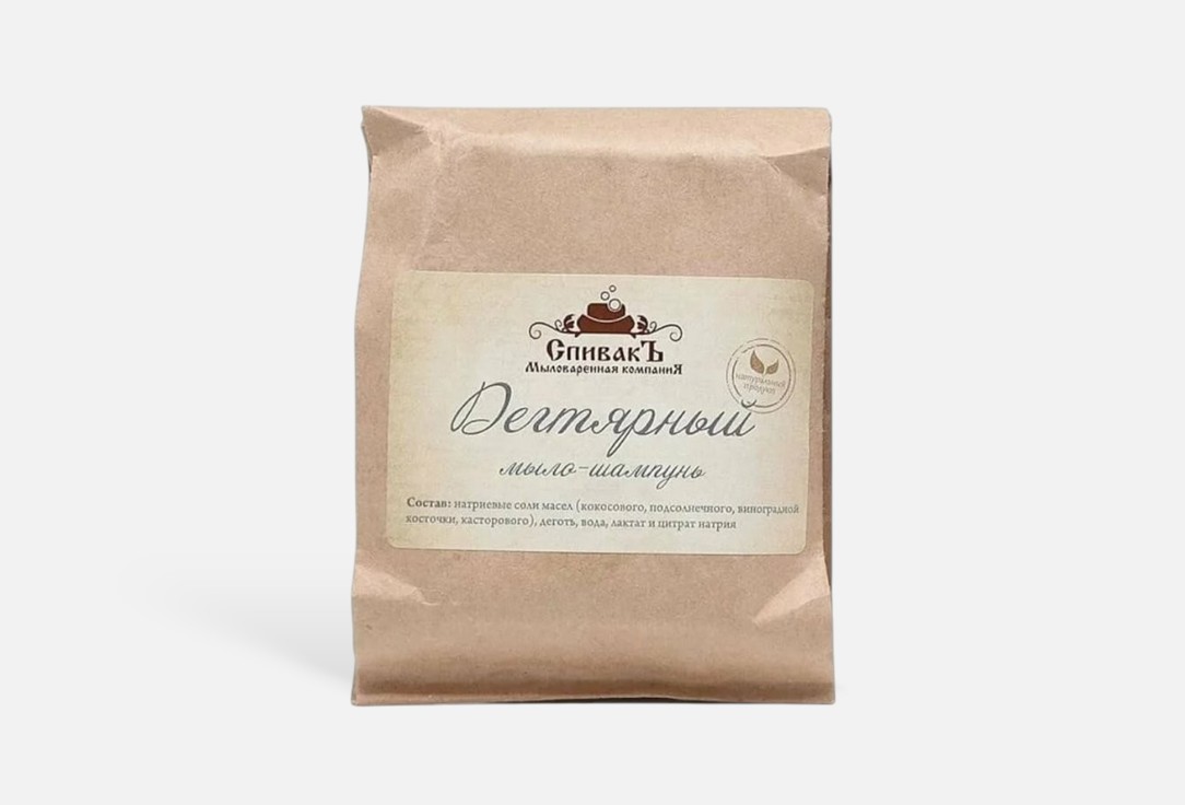 Изображение товара Дегтярное мыло-шампунь СпивакЪ для жирных волос и кожи головы 100 г