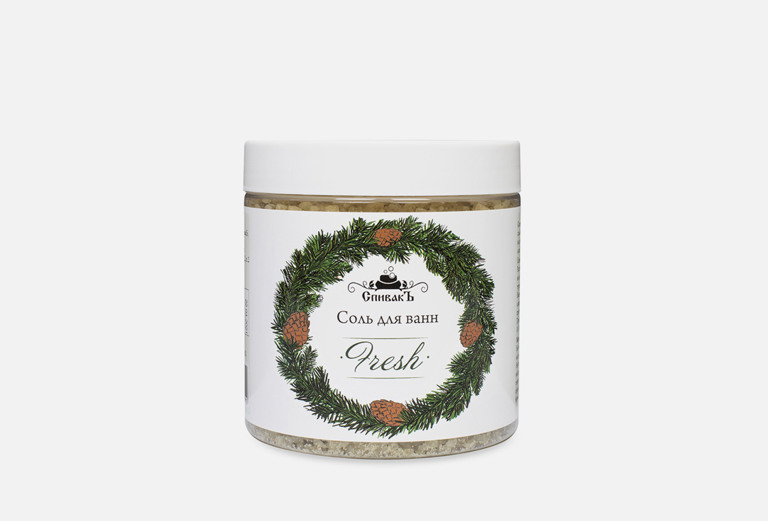 Изображение товара Соль для ванн СпивакЪ Fresh с эфирными маслами морской соли и цитрусовыми для ухода и очищения тела