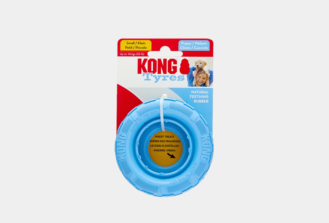 Игрушка для щенков "Шина", 9 см (в ассортименте) KONG Puppy Tires Small 