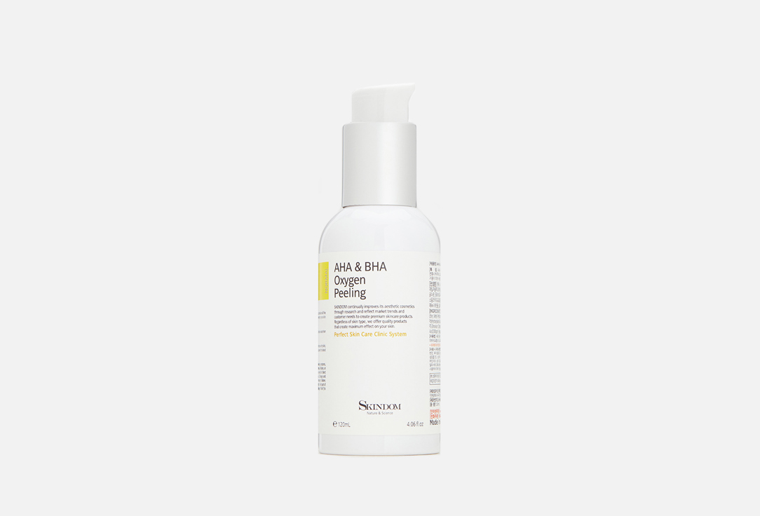 Пенка-пилинг для лица кислородная с AHA/BHA кислотами SKINDOM AHA&BHA Oxygen Peeling 120 мл