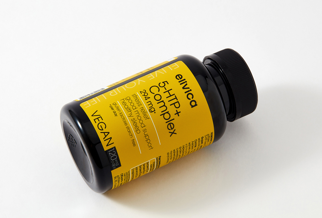 

БАД для поддержания спокойствия ELIVICA, COMPLEX 5-HTP+ 120 шт