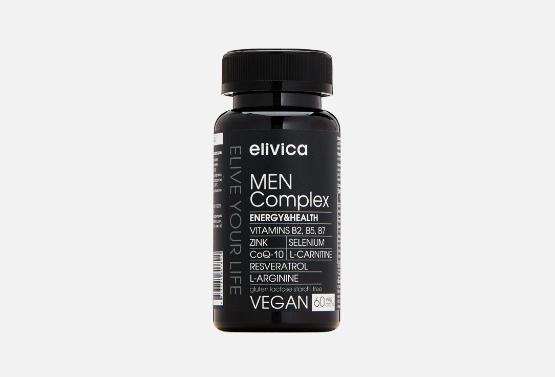 БАД для мужского здоровья Elivica men complex биотин, селен, L-карнитин 