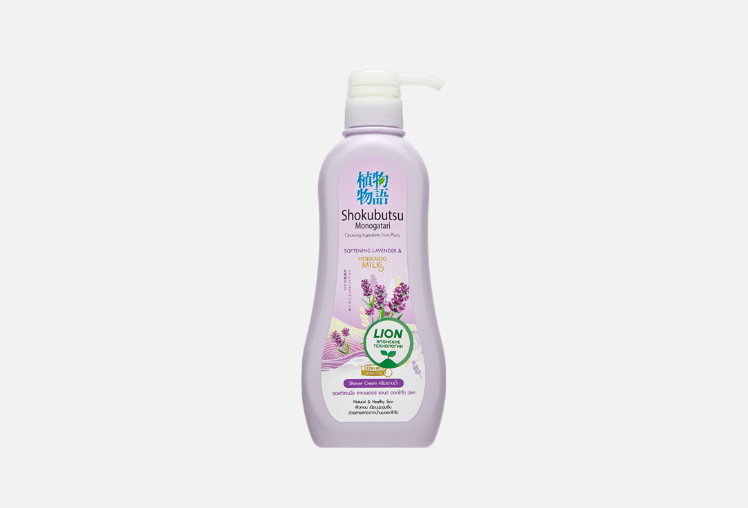 Изображение товара Крем-гель для душа «лаванда с молоком» Lion Shokubutsu Monogotari Hokkaido Milk Softening Lavender