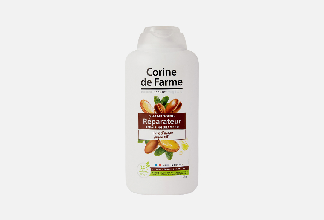 Шампунь восстанавливающий с аргановым маслом CORINE DE FARME Argan Oil 500 мл шампуни corine de farme шампунь