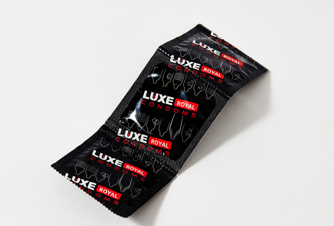 Презервативы гладкие черного цвета Luxe ROYAL Black Collection 
