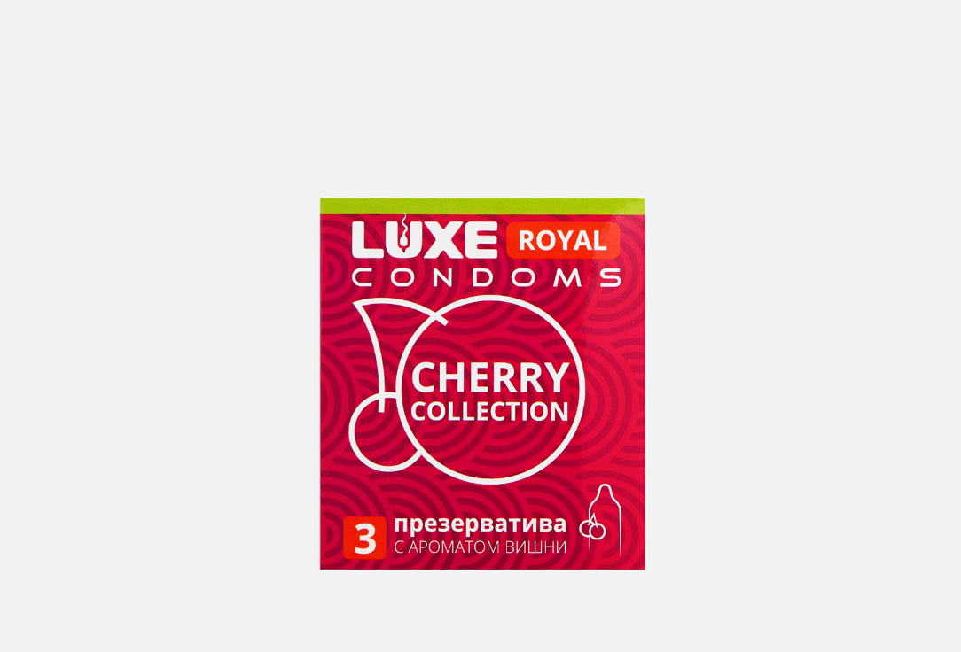 Презервативы гладкие с ароматом вишни Luxe ROYAL Cherry Collection 