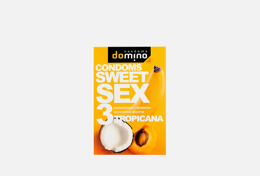 Презервативы гладкие для орального секса с ароматом тропических фруктов Domino SWEET SEX TROPICANA 