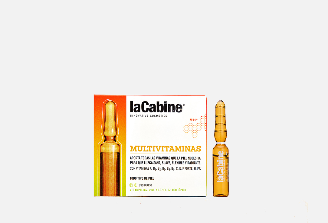 Концентрированная сыворотка в ампулах с 11 витаминами, 10 х2 мл LACABINE LaCabine MULTIVITAMINS AMPOULES 10 шт концентрированная сыворотка в ампулах для области шеи и декольте 10 x 2 мл lacabine neck