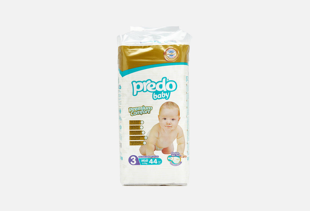Подгузники № 3 (4-9 кг) PREDO BABY Pants MIDI №3 4-9 кг 44 шт