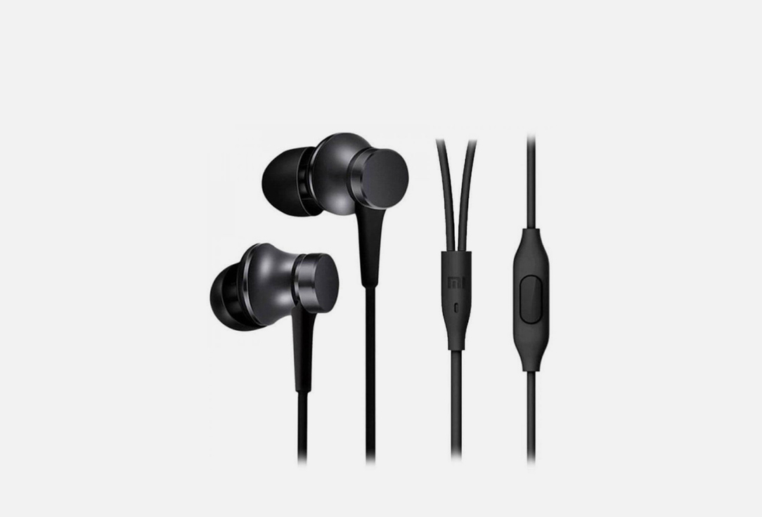 Наушники XIAOMI In-Ear Headphones Basic Black комплект 3 штук наушники xiaomi mi in ear headphones basic silver zbw4355ty
