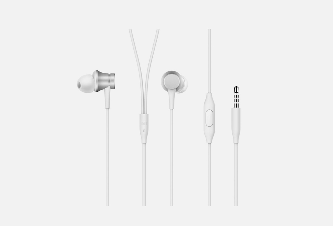 Наушники XIAOMI In-Ear Headphones Basic Silver 2016 new original mi xiaomi piston earphone headphone headset in ear iron noise cancel mic for xiaomi samsung