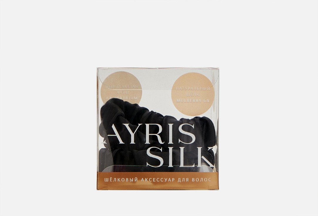 Изображение товара Шелковая повязка на голову AYRIS SILK глубокий чёрный