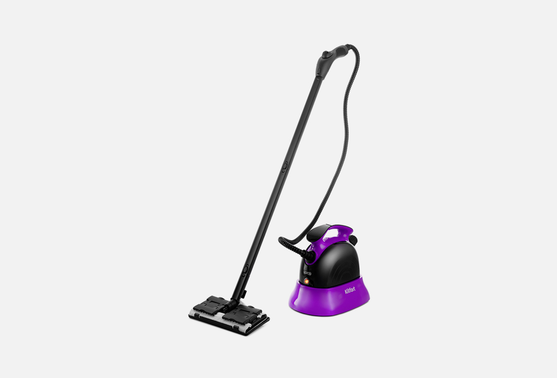Пароочиститель черно-фиолетовый KITFORT КТ-9102-1 пароочиститель kitfort кт 930 черный фиолетовый