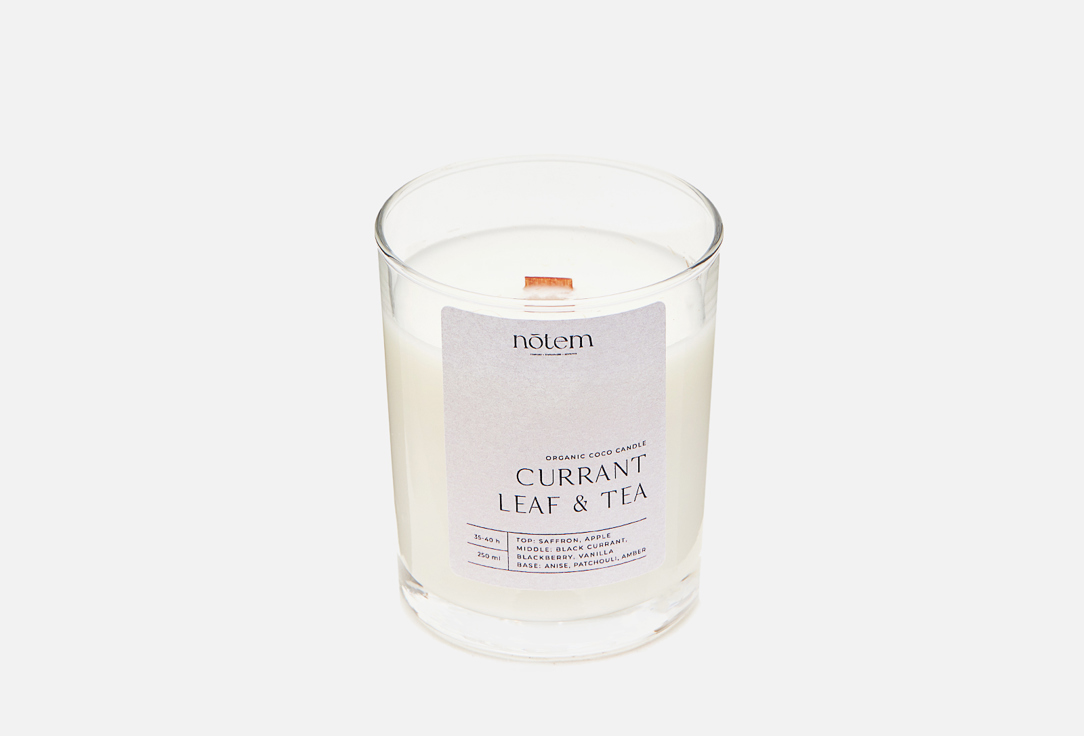 Свеча в стакане NOTEM Aroma Candle | Currant leaf & tea 300 г свеча в стакане notem aroma candle currant leaf