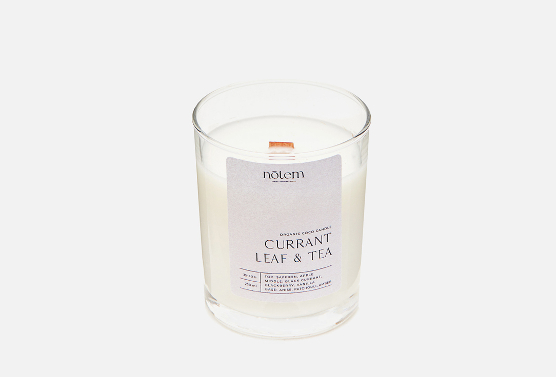 

Свеча в стакане NOTEM, Белый, Aroma Candle | Currant leaf & tea 300 г