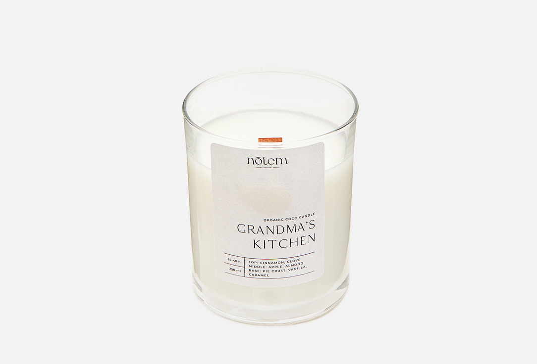 Свеча в стакане NOTEM Aroma Candle | Grandma's kitchen 300 г свеча в стакане notem aroma candle currant leaf