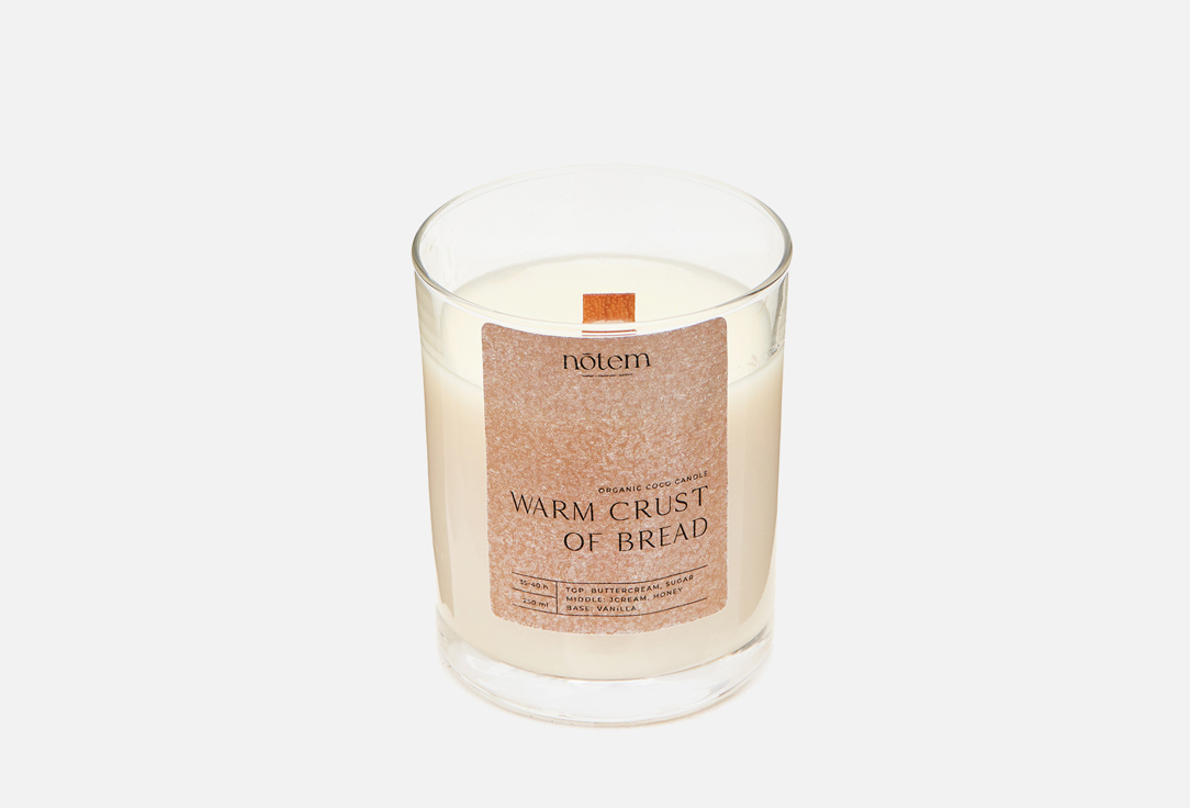 Свеча в стакане NOTEM Aroma Candle | Warm crust of bread 300 г свеча в стакане notem aroma candle currant leaf