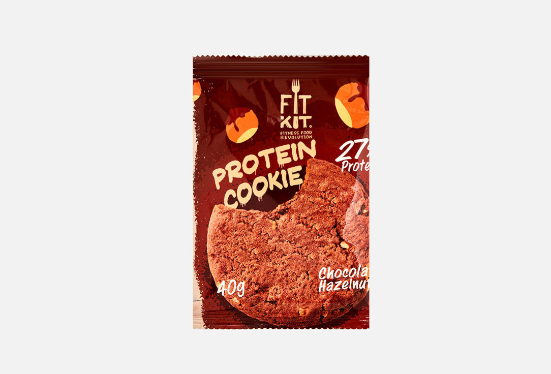 Протеиновое печенье FIT KIT Шоколад-фундук 1 шт печенье протеиновое geon protein cookie шоколад и фундук 6 шт