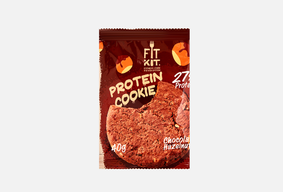 Протеиновое печенье FIT KIT Шоколад-фундук 1 шт печенье protein rex cookie арахис 50г