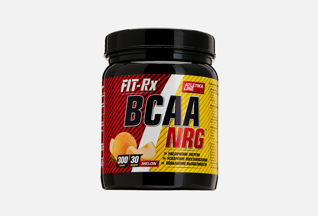 Комплекс со вкусом дыни FIT- RX BCAA NRG 300 г жидкий аминокислотный комплекс со вкусом клюквы 20х25мл fit rx bcaa 1000 20 шт