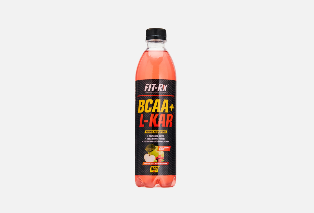 напиток со вкусом клубники fit rx l kar 3200 500 мл БЦАА+Л-КАР напиток яблоко-клюква FIT- RX BCAA+L-KAR 500 мл