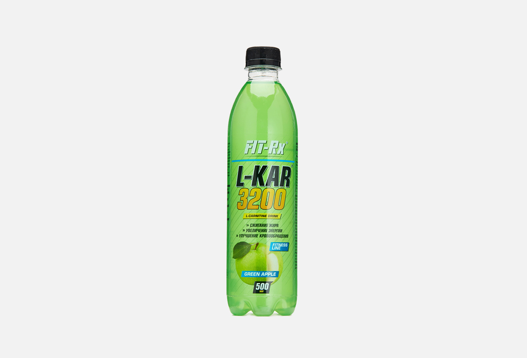 Напиток со вкусом зеленого яблока FIT- RX L-KAR 3200 500 мл напиток газированный love is вкус яблоко лимон 330мл