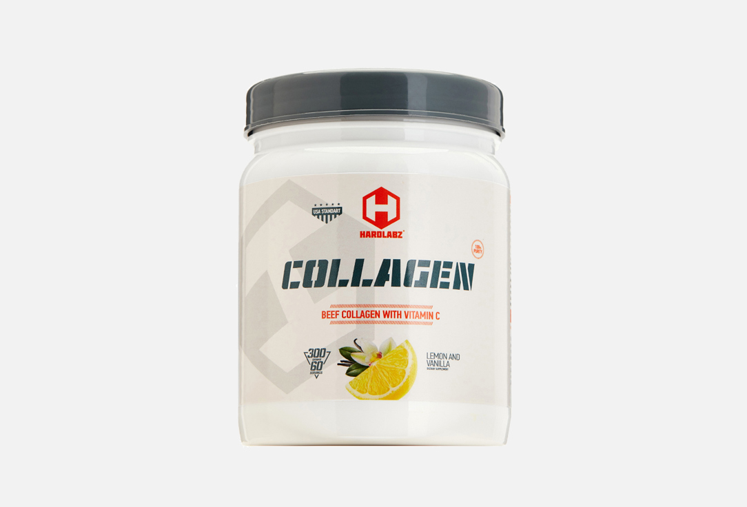 цена Коллаген со вкусом лимон-ваниль HARDLABZ Collagen 300 г