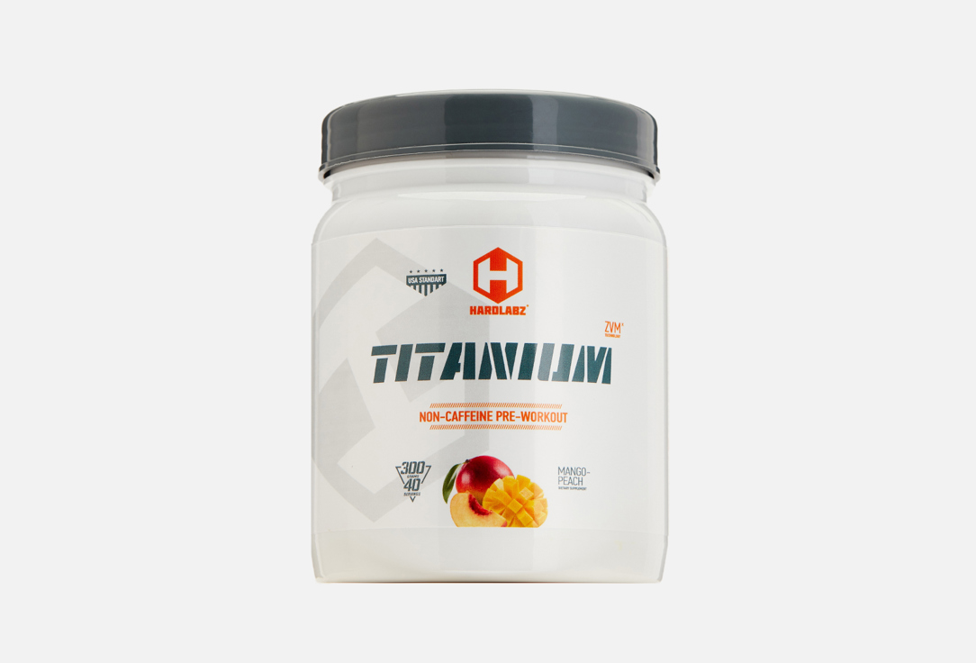 Предтренировочный продукт со вкусом манго-персик HARDLABZ Titanium 300 г напиток леда персик 1 5 л
