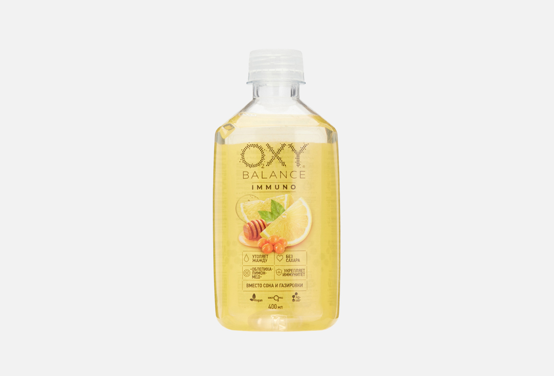 Напиток на основе артезианской воды со вкусом облепиха-лимон-мёд OXY BALANCE Immuno 400 мл ароматизатор д бани лимон 400мл