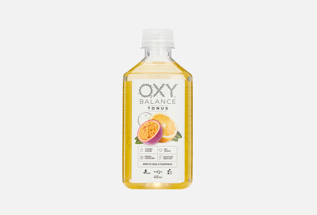 Напиток на основе артезианской воды со вкусом лимон-маракуйя OXY BALANCE Tonus 400 мл