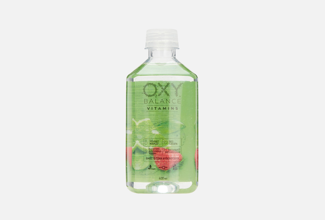 Напиток на основе артезианской воды со вкусом базилик-клубника-лайм OXY BALANCE Vitamins 400 мл
