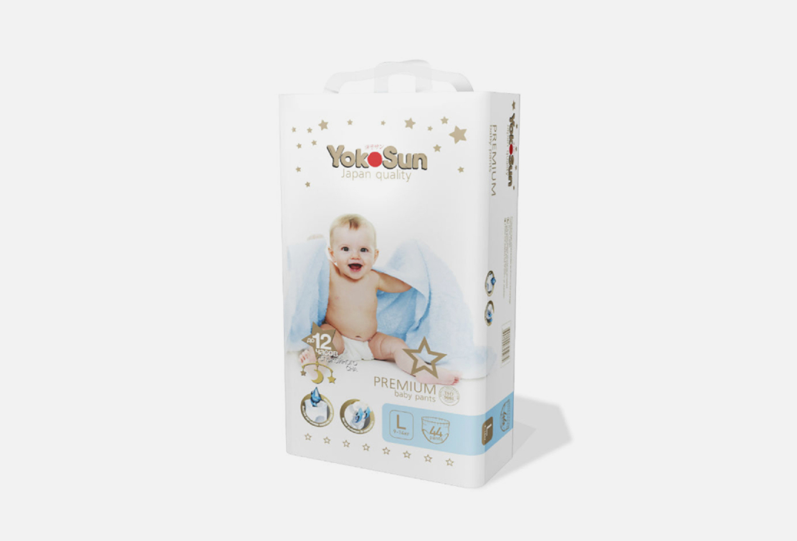 YokoSun Подгузники-Трусики Premium L (9-14 кг) 44 шт — купить в Алматы ...